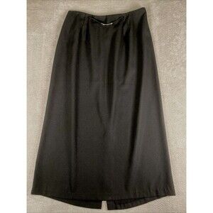 Vintage Kathie Lee Skirt Women's 18w Black Long Column Maxi Pull-on Career